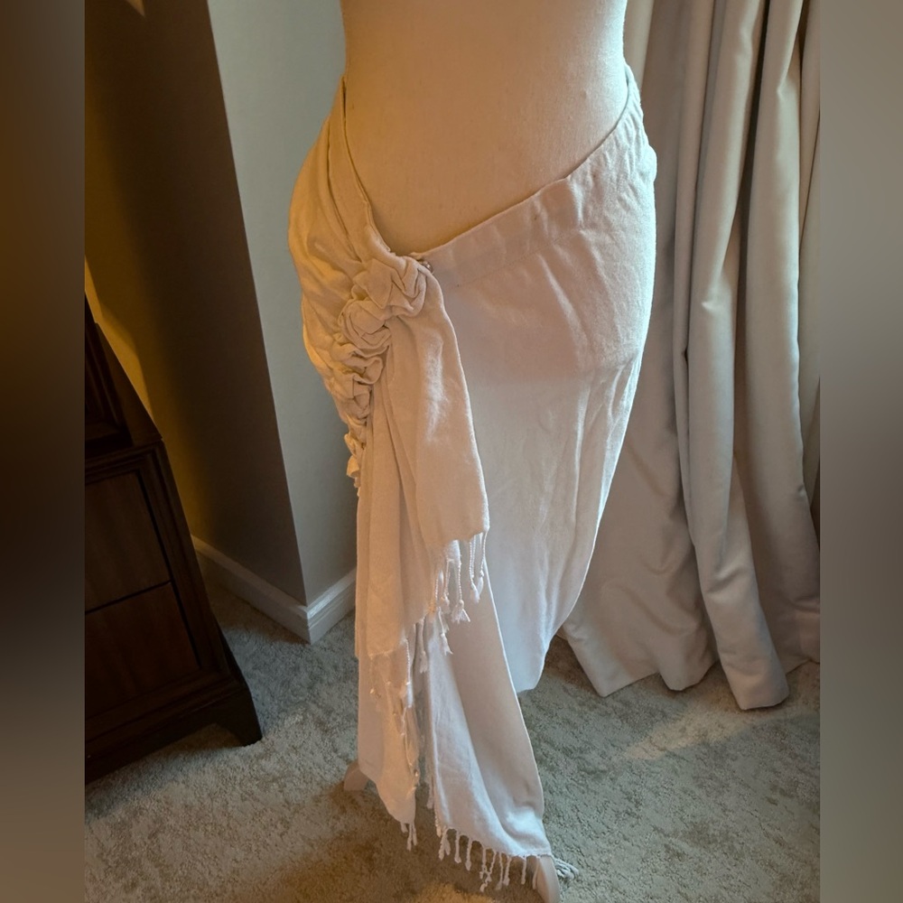 Chic Asymmetrical Cream Skirt
